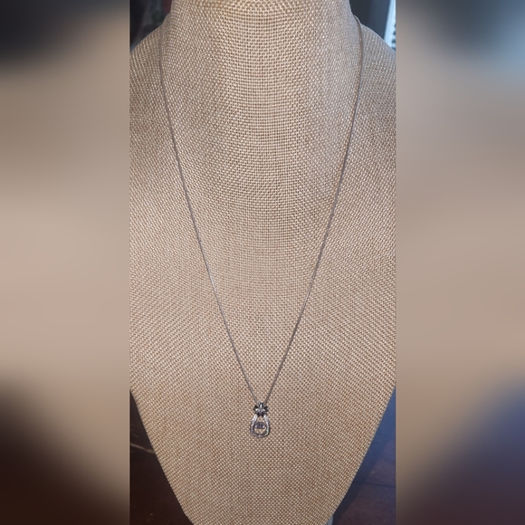 Rlm snake signed chain 925 with floating cz pendant, sterling silver - Picture 2 of 6